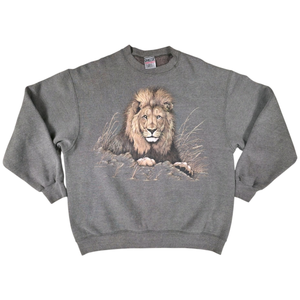VINTAGE ONEITA LION CREWNECK SWEATER